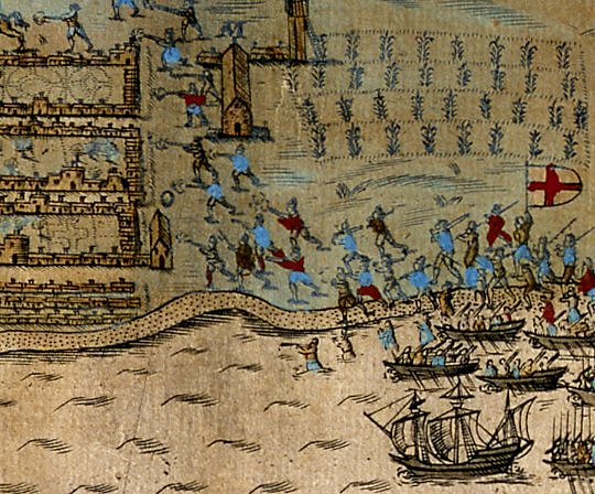 Sir Francis Drake attacks Florida