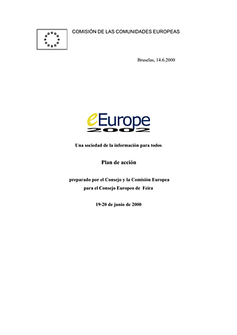 eEurope 2002, primer tratado del internet.
