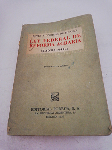 LEY FEDERAL DE REFORMA AGRARIA