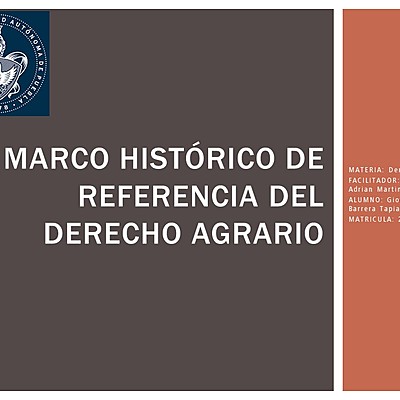 Timeline: Marco histórico de referencia del derecho agrario