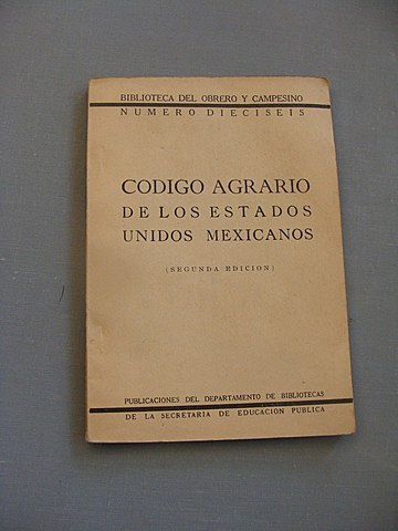 Expedición de Códigos Agrarios