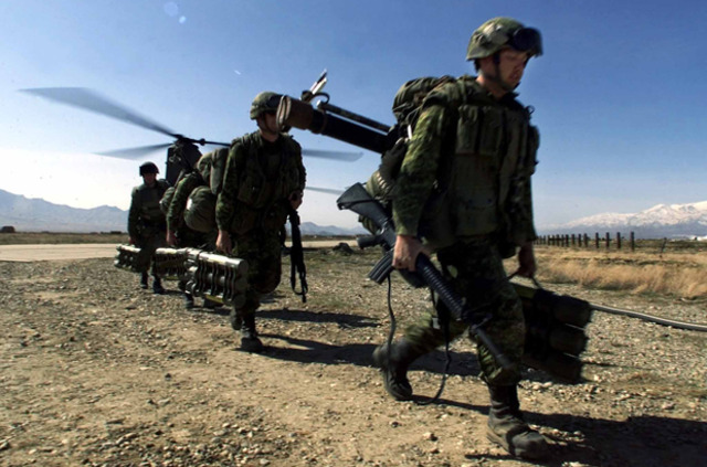 Combat troops arrive