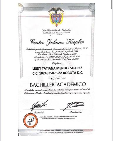 CULMINACION ESTUDIOS SECUNDARIA