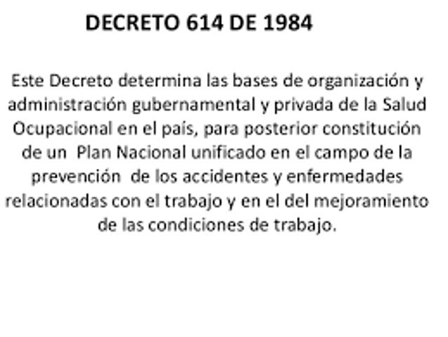Decreto 614 1984
