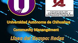Timeline: Redes. Universidad Autónoma de Chihuahua. Facultad de Administración, Contaduría y Economía. Por Oscar O. Portillo Gutiérrez con matricula no. 326698. Asesora Alma Lilia Sapien Aguilar. 05 de septiembre del 2020.