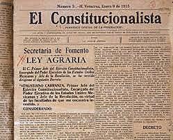 Ley Agraria del 6 de enero de 1915