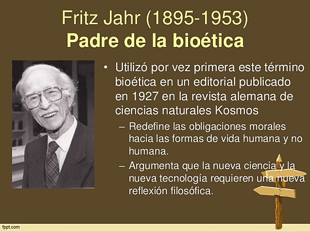 Publicación de Fritz Jahr en la revista alemana Kosmos