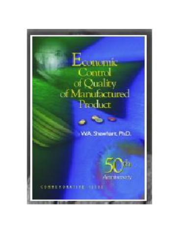 Control of Quality of Manufactured Product