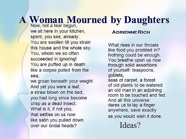 November 1988: A Woman Mourned By Daughters, pt 2