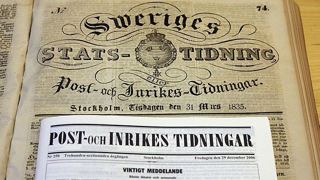 Primer Periódico en Suecia