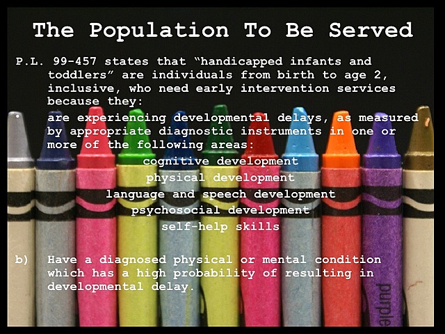 Amendments for Preschoolers and Toddlers IDEA (PL 99-457)