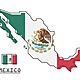 Bandera mapa mexico 18981 483