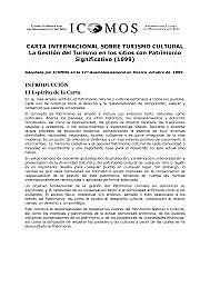 CARTA INTERNACIONAL SOBRE TURISMO CULTURAL