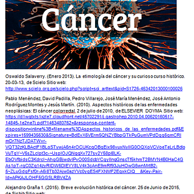 Timeline: Historia del Cáncer