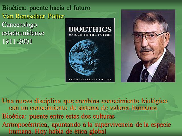 Potter publica el libro "Bioética: un puente hacia el futuro"