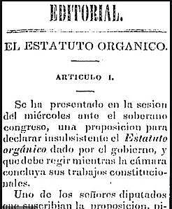 Estatuto Orgánico de Comonfort