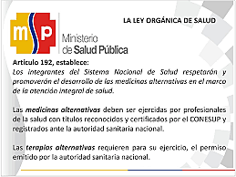 Normativa de Salud complementaria, alternativa o integral