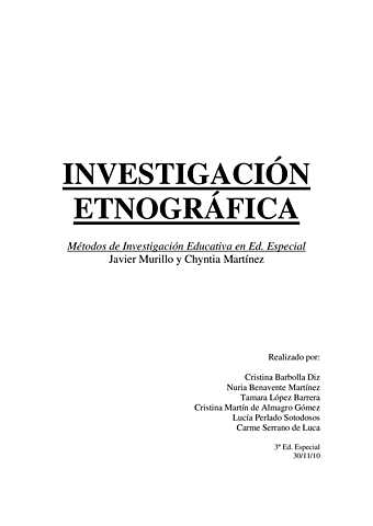 Artículo  Murillo 2010,la etnografía