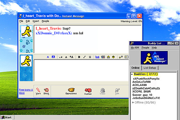 Se lanza AOL Instant Messenger.