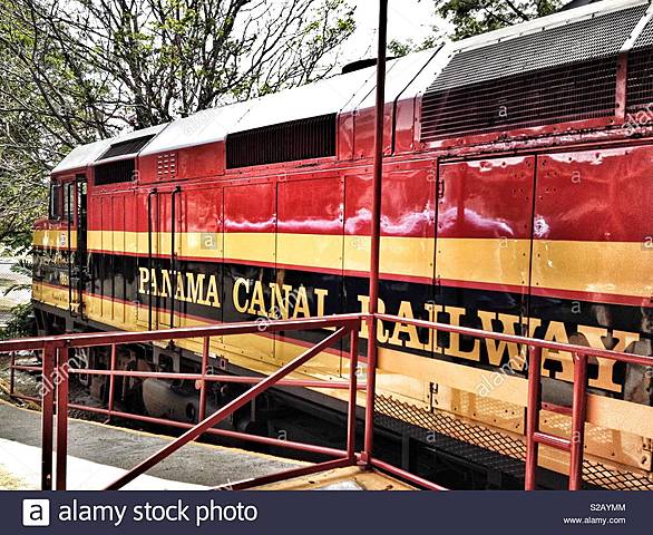 The Panama Railway crosses from the Atlantic to the Pacific