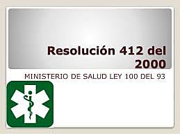 2000 Resolución 0412