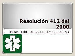 2000 Resolución 0412