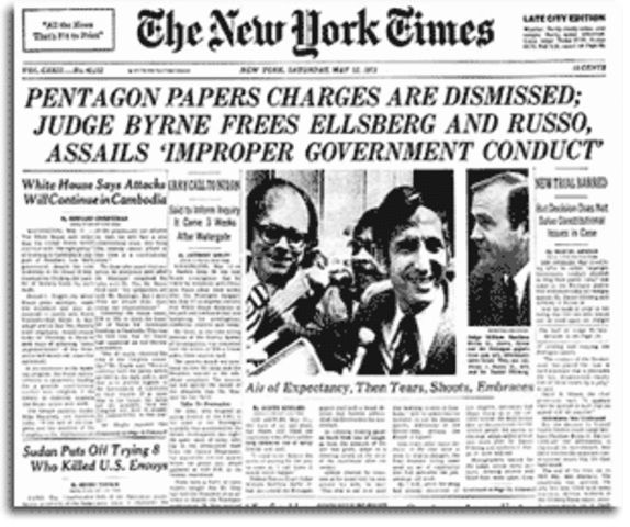 New York Times begins publishing "Pentagon Papers"
