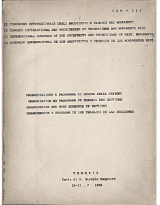 1964. Carta de Venecia.