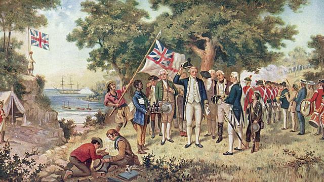 Captain James Cook arrived at New Zealand and Australia