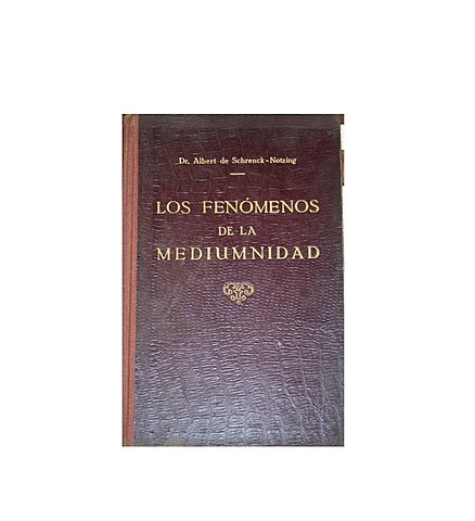 Schrenck-Notzing, libro: Los fenómenos de la mediumnidad