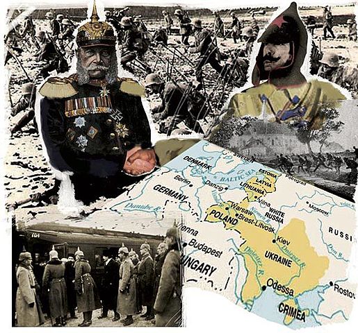 Saksamaa ja Venemaa sõlmivad Brestis rahulepingu; Venemaa astub sõjast välja.