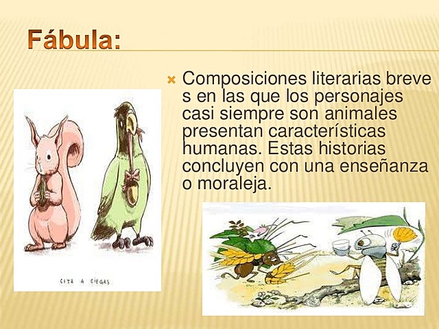 Se escriben las fabulas.