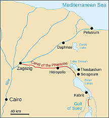 Canal connecting the Nile and Red Sea