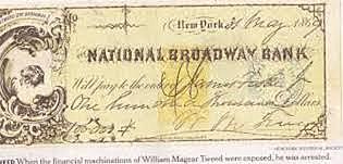 Bills of exchange or written money orders.