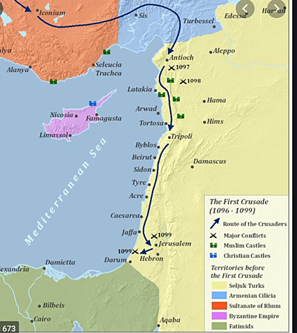 Pope Urban calls for Crusades in the Holy Land