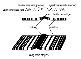 Magnetic Striping on the ocean floor.