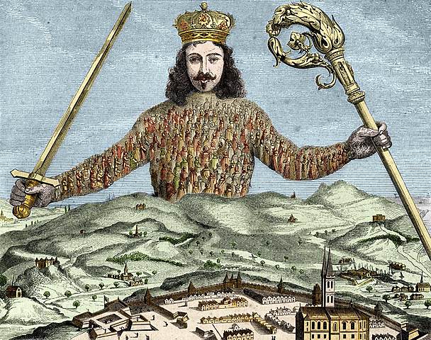 Hobbes writes his book The Leviathan