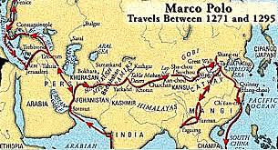 Marco Polo travels to the East