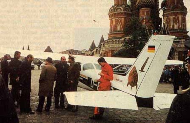 West German Pilot lands Unchallenged in Russia's Red Square
