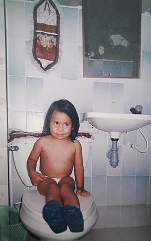 TEACHING ME TO USE THE BATHROOM