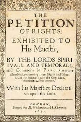 King Charles is required to sign the Petition of Rights