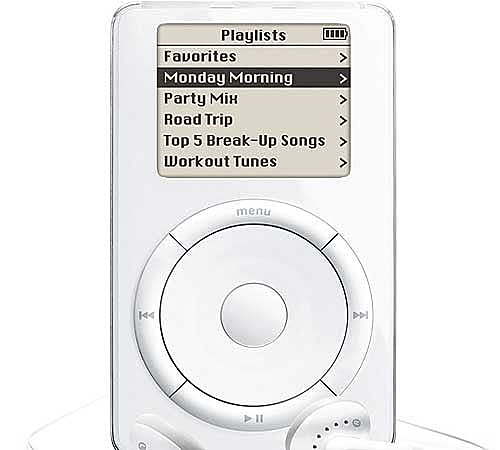 Apple debuts the first iPod