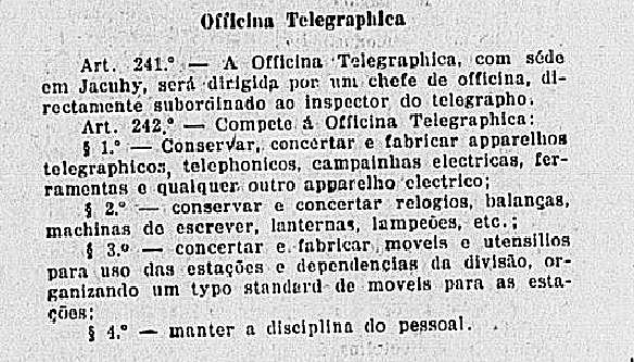 Oficinas telegráficas em Jacuí