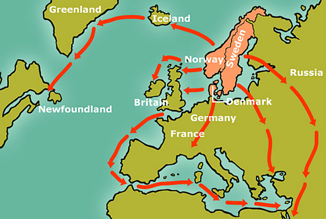 Leif Erickson:sponsored by the country of Scandinavia.