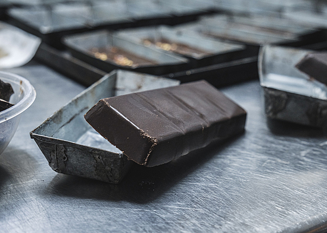 Primera barra de chocolate