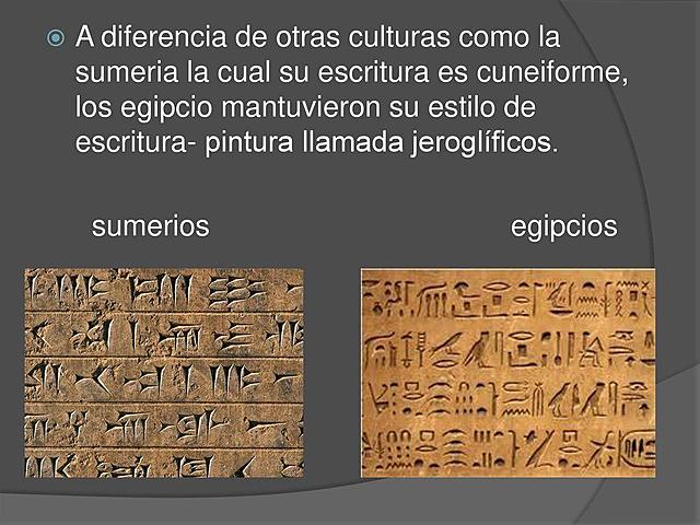 Escritura cuneiforme y jeroglífica