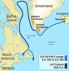 leif errickson sponsored by the country of scandivania