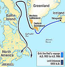 Leif Erickson: sponsored by the country of Scandinavia