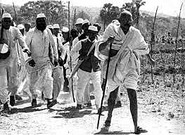 Mahatma Gandhi protagonizo la marcha a la sal