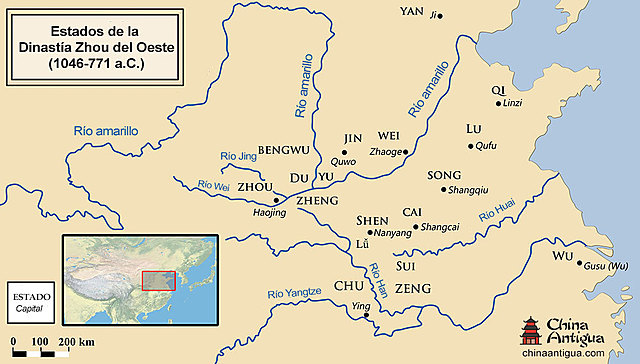 China, ubicación temporal